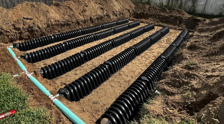 Septic Drain Field Installation By Anytime Septic Solutions, Inc. of Lakeland Florida.
